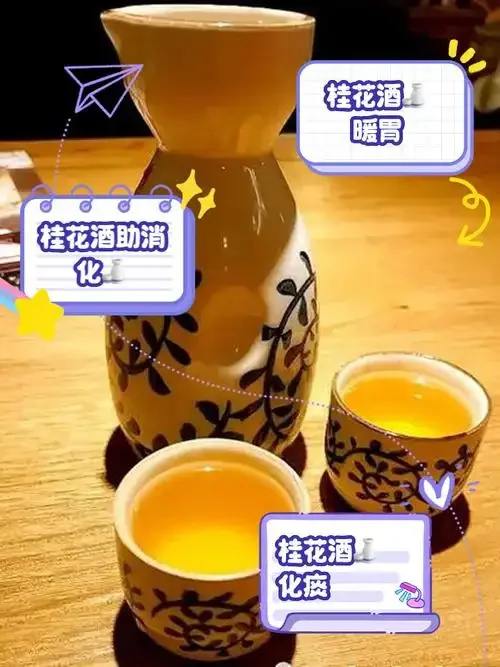 传统陶瓷酒坛与桂花酒特写，展现桂花泡酒的古法韵味与成品色泽_1