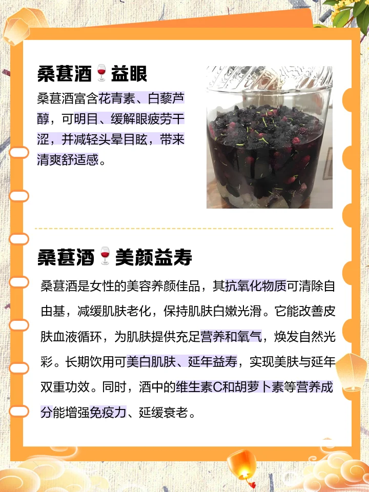 一杯清澈的深紫红色桑葚酒与新鲜桑葚果实特写，展示其天然色泽与健康质感。_1