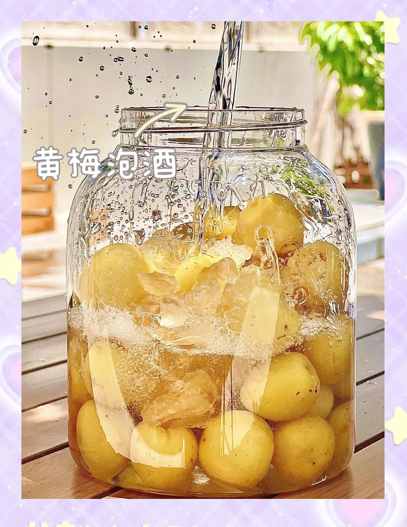 黄酒酿造过程中的糖化发酵阶段特写：陶缸内的醪液与酒曲_1
