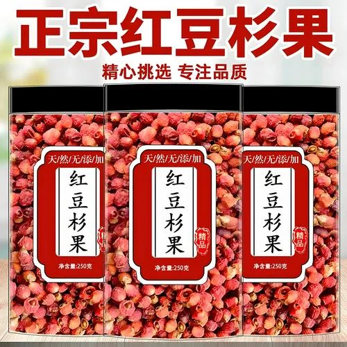 红豆杉与枸杞红枣等材料在玻璃罐中泡酒的实拍图，展示经典搭配效果_1