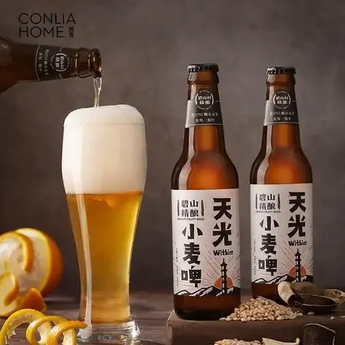 一杯新鲜的精酿啤酒与家庭酿造工具，展现从原料到成品的酿造乐趣_1