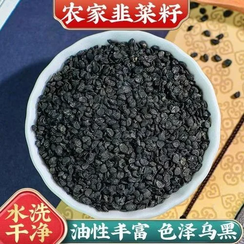 生韭菜籽与炒制韭菜籽对比图，用于区分泡酒原料的不同处理方式。_1