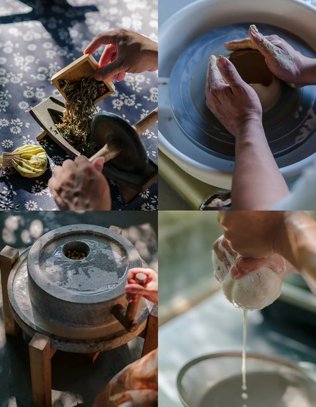 传统蒸馏器正在出酒，蒸汽缭绕，旁边摆放着新接的清澈原浆烧酒。_1