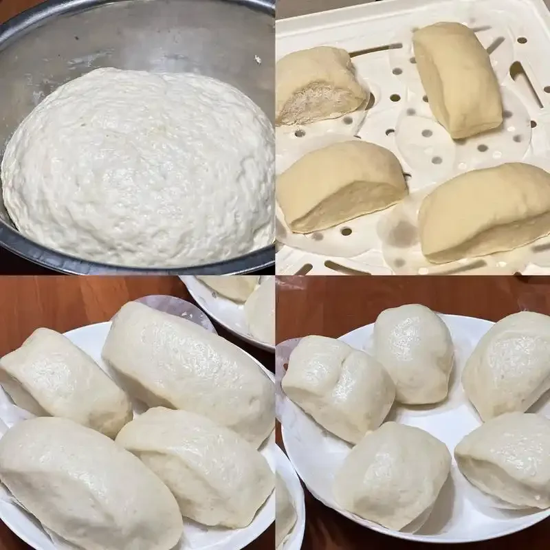 传统酒馒头在陶瓷缸中发酵的实拍图，可见湿润的米粒和白色菌丝_1