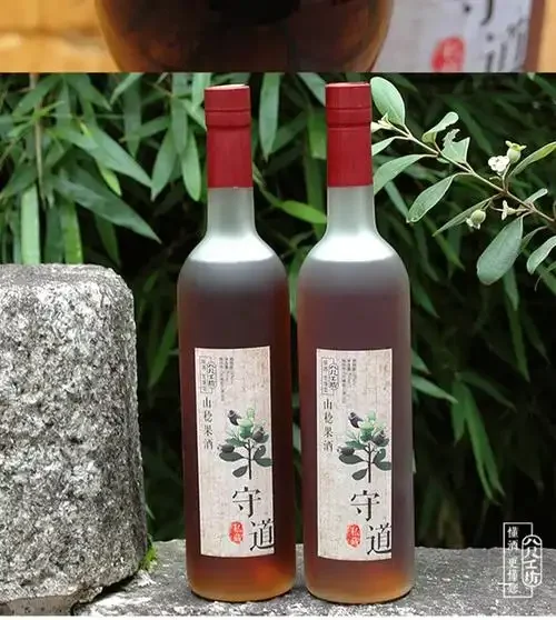 正在浸泡中的捻子酒特写，深紫色酒液与饱满果实清晰可见，旁边点缀着新鲜捻子。_1